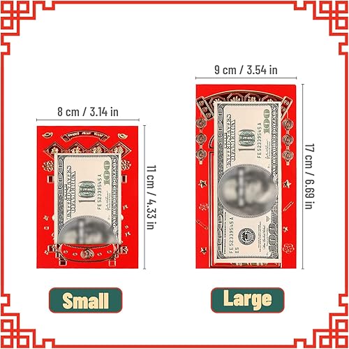 Miniatura 4 de 36 sobres rojos chinos para Año Nuevo Lunar grandes Hong Bao 2023 Año del Conejo paquete rojo sobres de dinero de la suerte para primavera festival