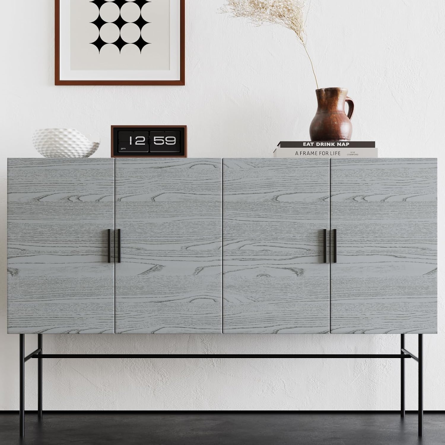 VaryPaper 15.7" x 315" Rustic Grey Wood Peel and Stick Wallpaper Wood Look Contact Paper Waterproof Kitchen Vinyl Wrap for Cabinets Countertops Removable Self Adhesive Wall Paper for Bedroom Farmhouse
