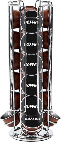 Miniatura 6 de Restpresso - Soporte para cápsulas de café de 5.5 x 13 pulgadas, 1 carrusel de cápsulas duradero, capacidad para 24 cápsulas Dolce Gusto, rotación