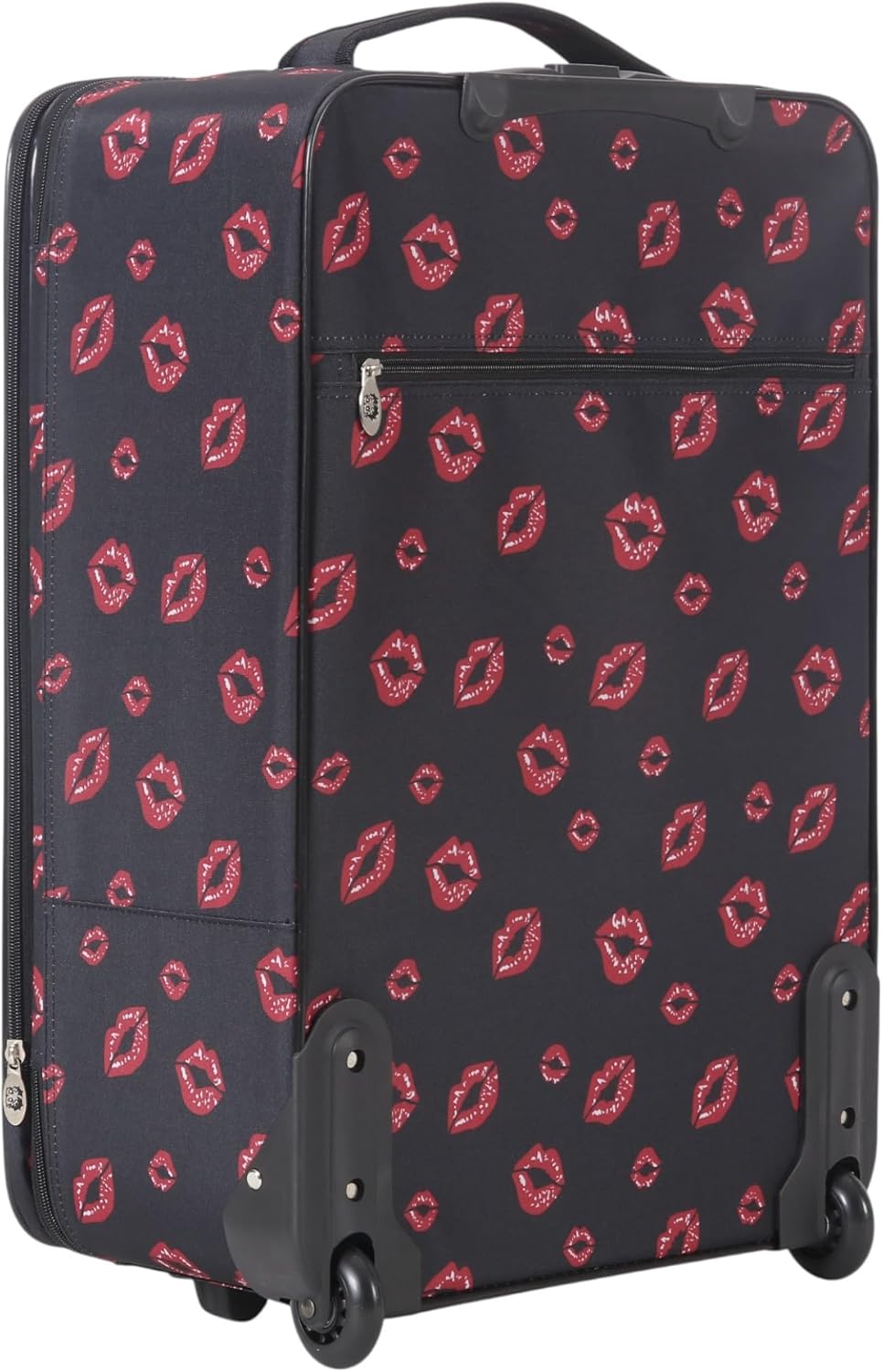 Karriage-Mate Betty Boop 3-Piece Luggage Set (20" 24" 28") - Lightweight Softside Spinner Suitcases with Expandable Design, Rolling Wheels & Telescopic Handle, Stylish Red Lip Print Travel Bags (7B)