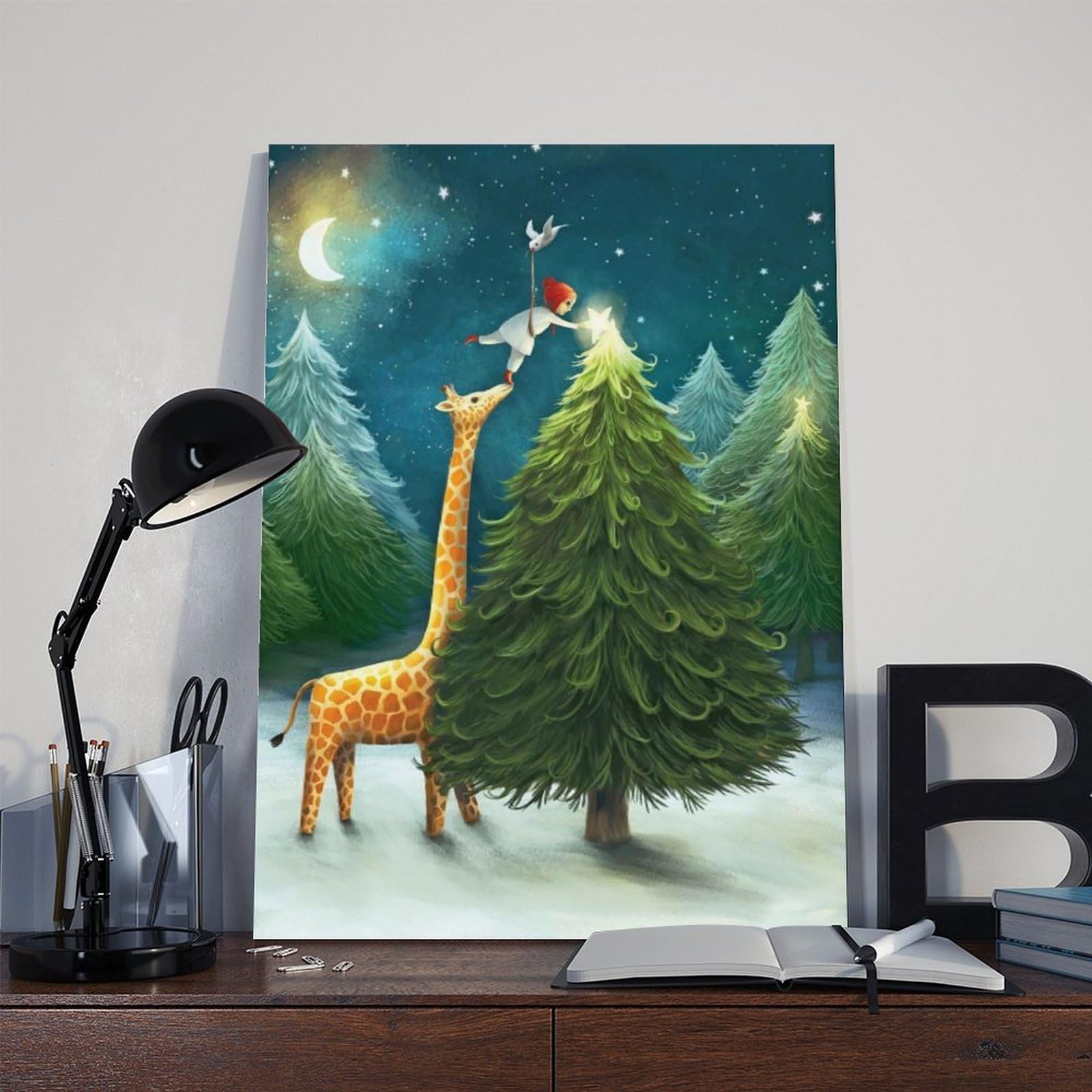Poster a tema cartoni animati per la cameretta dei bambini (4), poster su tela, decorazione artistica da parete per soggiorno, camera da letto, 60 x 90 cm