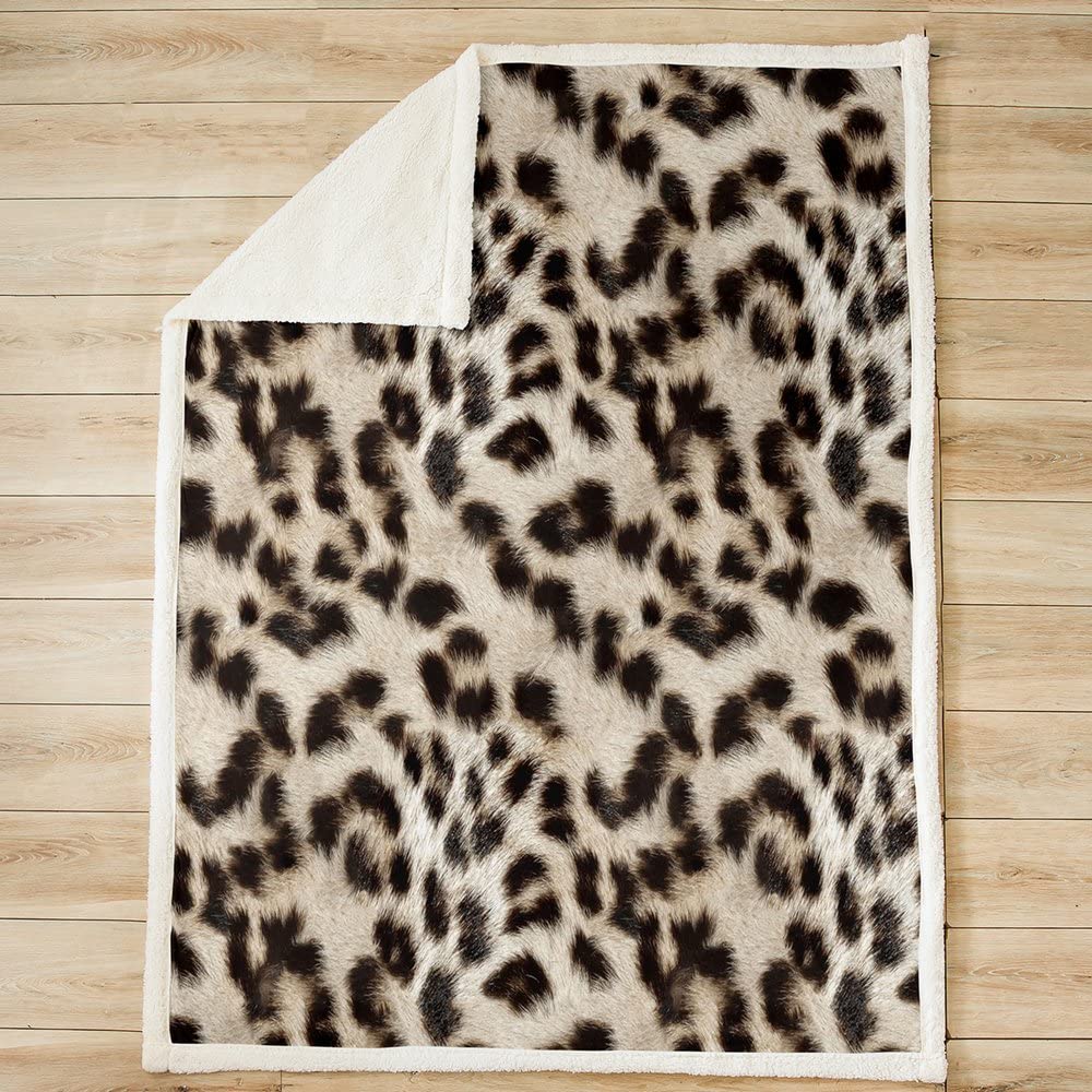 Loussiesd Gear Sherpa coperta con motivo a ruota dentata geometrica in pile coperta per