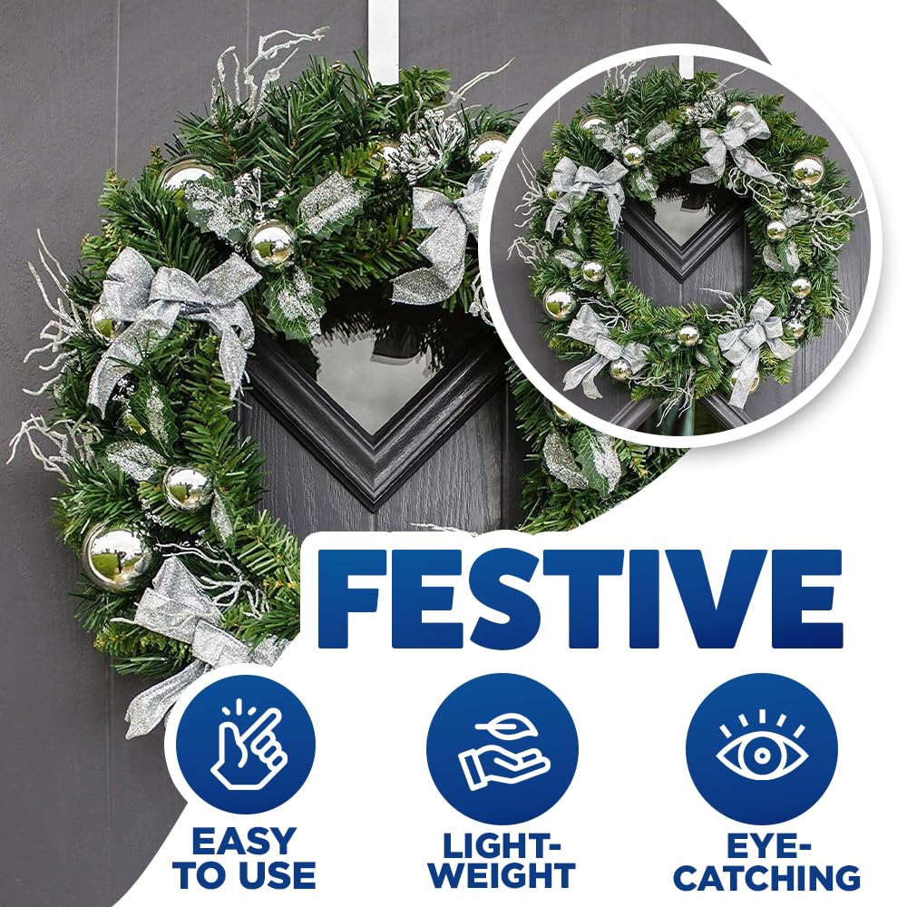 HomeZone® Festlich verzierte Weihnachtskranz, Weihnachtskugeln
