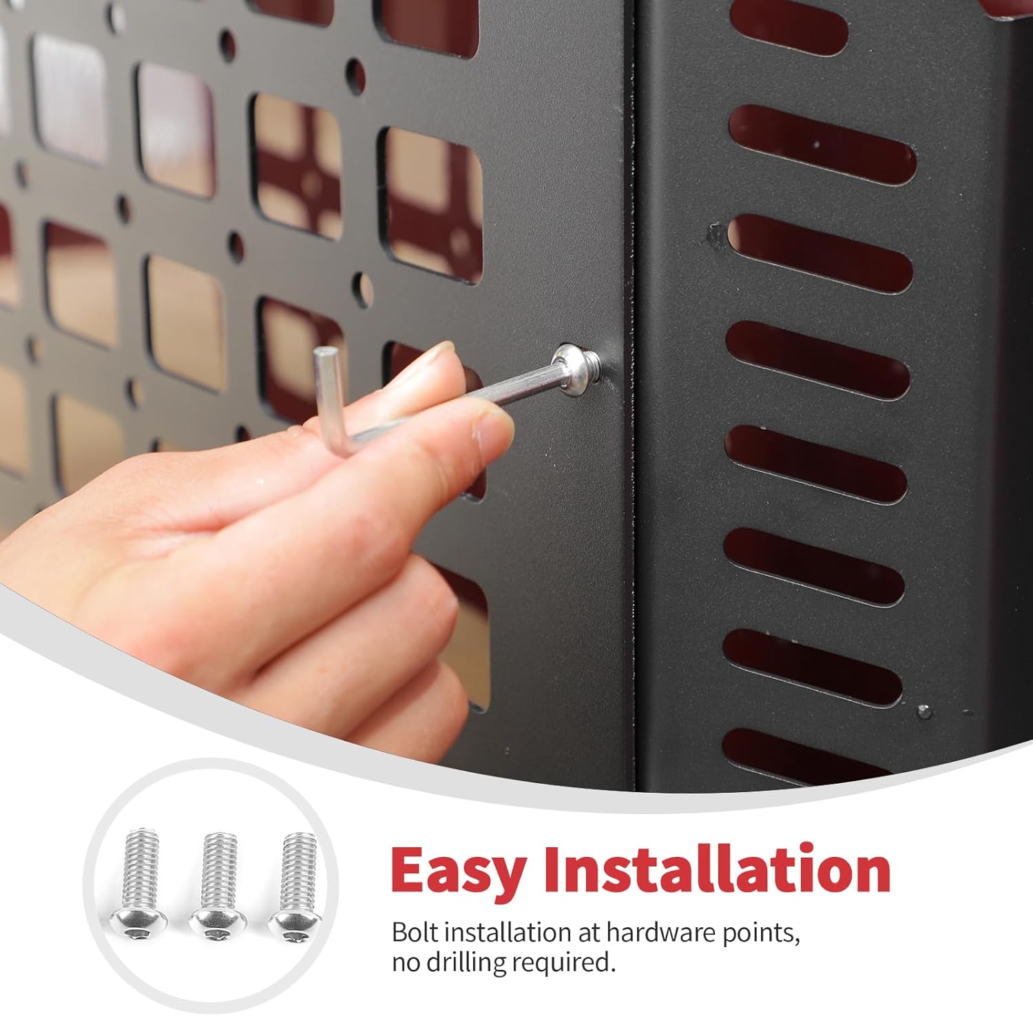 Linskip Tailgate Bed Molle Expansion Panel Compatible with 2014-2018 Chevy Silverado & GMC Sierra 1500 2500HD 3500HD, Rear Gate MOLLE Racks, Cargo Carrier Tool Organizer, Exterior Accessories