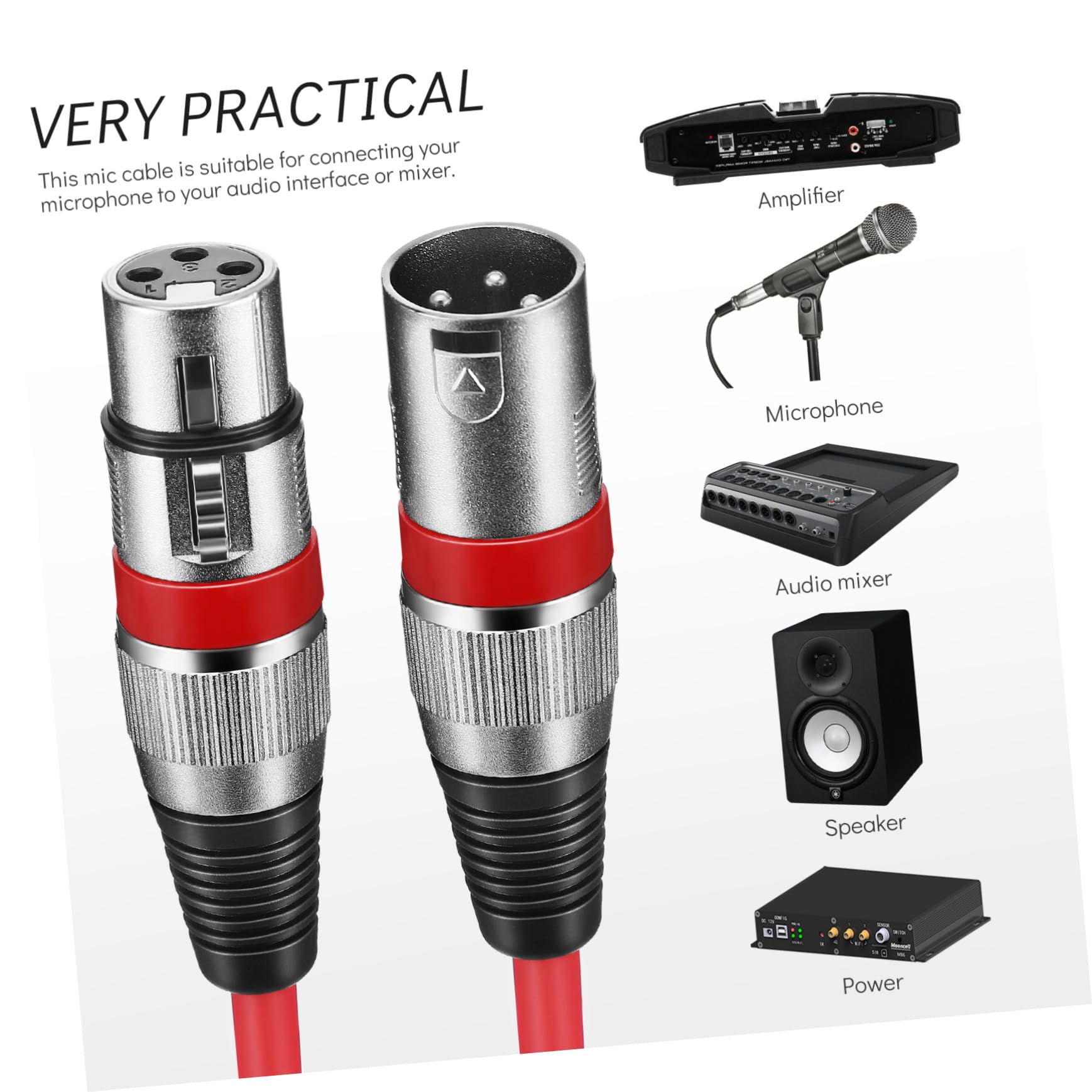 Xlr Mikrofonkabel Stecker Buchse Stabile Signalübertragung Zugfest und Robust für Lautsprecher und Audiomixer