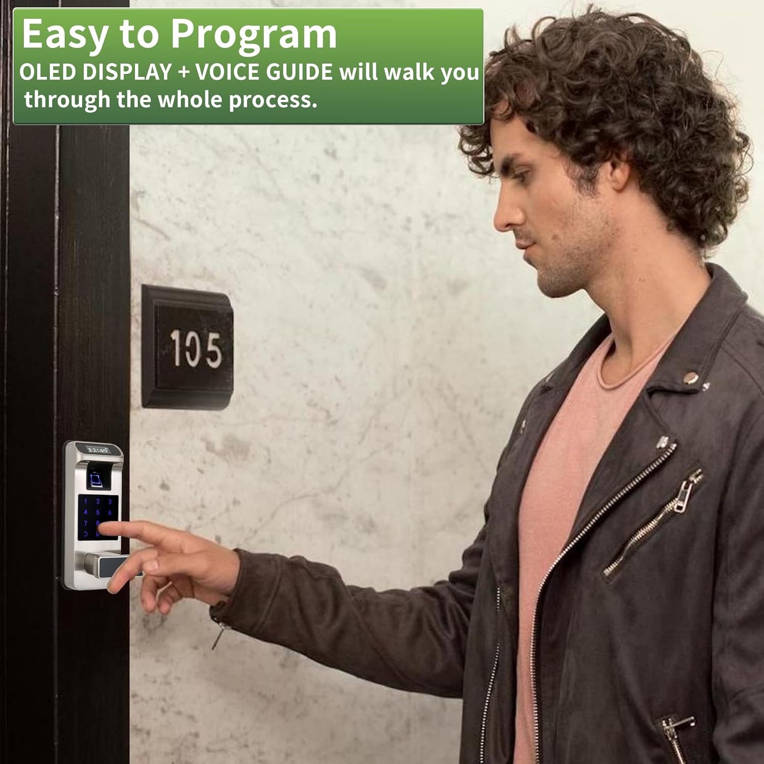 Up To 40% OFF HARFO Fingerprint Door Lock, Keyless Entry Door Lock with Touchscreen and OLED Display, Keypad Door Lock, Door Lock with Keypad, Passcode Door Lock for Office Home (Satin Nickel) Crazy Clearance HARFO Fingerprint Door Lock, Keyless Entry Door Lock with Touchscreen and OLED Display, Keypad Door Lock, Door Lock with Keypad, Passcode Door Lock for Office Home (Satin Nickel)