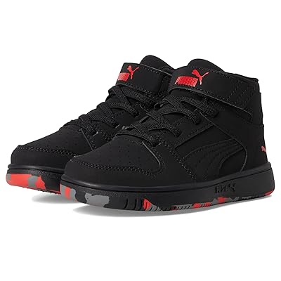 PUMA Kids Rebound Layup Mid Hook And Loop Shoes (Little Kid) Kid