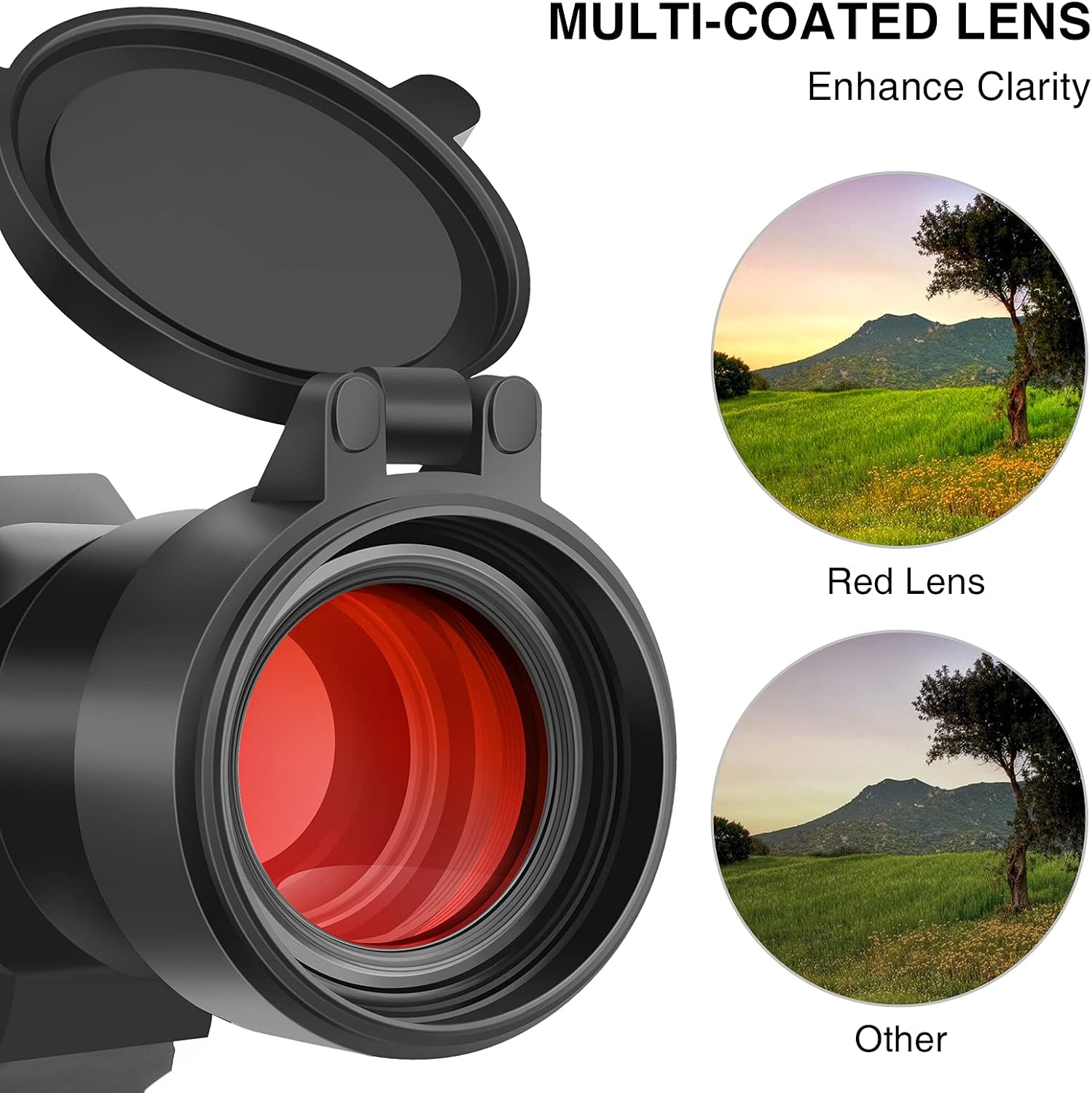 CVLIFE 1x30mm Red Dot Sight Scope with Green Laser Reflex Sight for 20mm Cantilever Mount