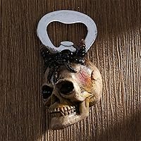 Vista 6 de 4 abridores de botellas con cabeza de calavera, abridor magnético de botellas de cerveza para nevera, barman en casa, restaurante, Halloween