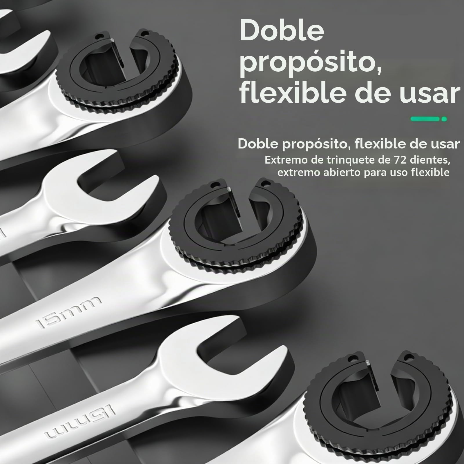 Juego De Llaves Fijas Con Carraca, 6 Piezas 10-17mm Juego De Llaves Combinadas Con Carraca Abierta, Llave Tubo Para Frenos, LíNea De Combustible Para ReparacióN De Coches, Aire Acondicionado