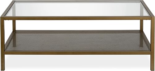 Miniatura 30 de Henn&Hart Mesa de centro redonda de 36 pulgadas de ancho en bronce ennegrecido, mesas de centro modernas para sala de estar, artículos esenciales