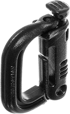 West Coast Paracord Grimloc Carabiner â€“ Black (10 Pack)