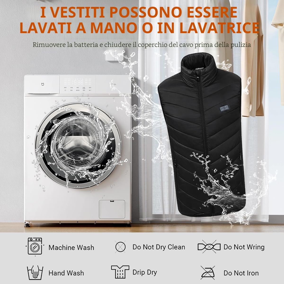 Gilet Riscaldabile per Uomo e Donna, Gilet Riscaldato USB con Batteria da 5 V 10000 mAh, Giacca Calda Invernale per Escursionismo, Caccia, Moto (IT, Testo, 3XL, Regular, Regular, Nero)