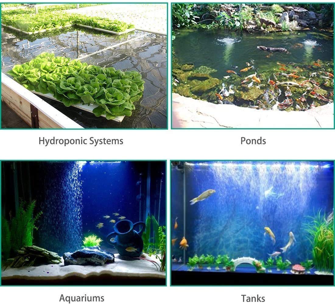 24 Pièces Accessoires de Pompe à Air pour Aquarium, 5 m Air Line Tube Tuyau, 10 Clips d'Aspiration, 3 Air Bubble Pierres, séparateur de pompe à air à 3 voies, 3 Valves de Contrôle et 6 Connecteurs