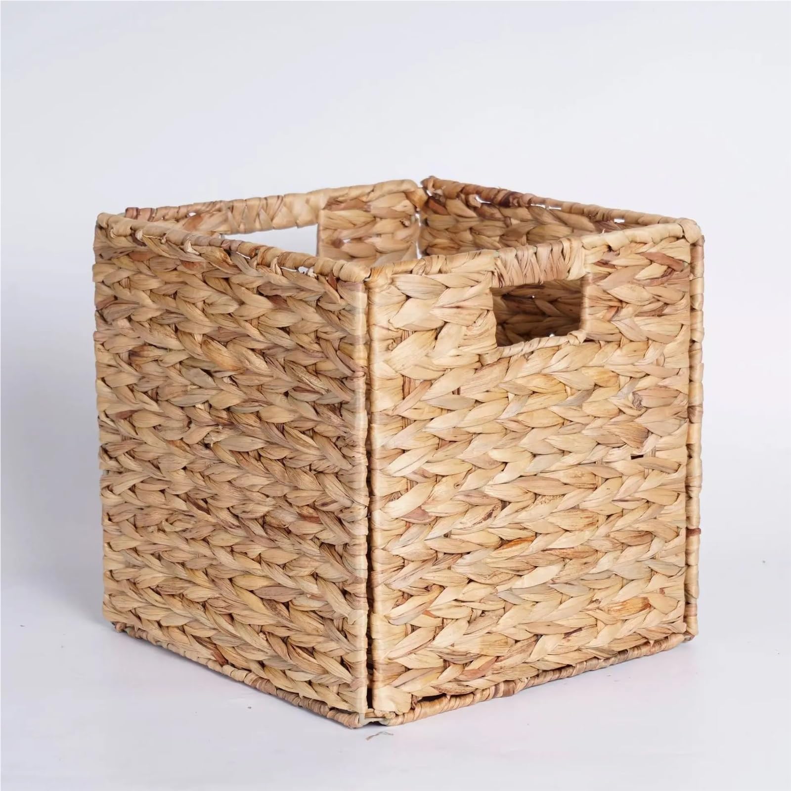 wicker basket storage Water Hyacinth Hand-woven Storage Basket, Foldable(30X30X30cm)
