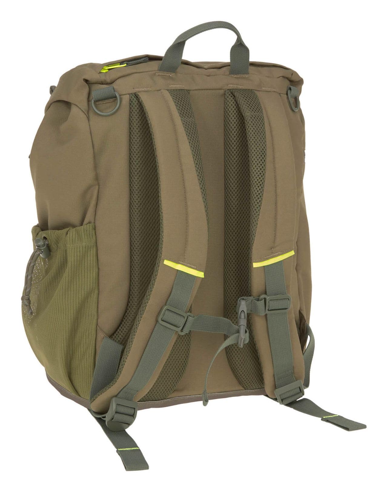LÄSSIG Zaino fasciatoio borsa per pannolini con fasciatoio zaino da trekking attacco per carrozzina portabiberon Prodotto in modo sostenibile/Outdoor Backpack olive, oliva