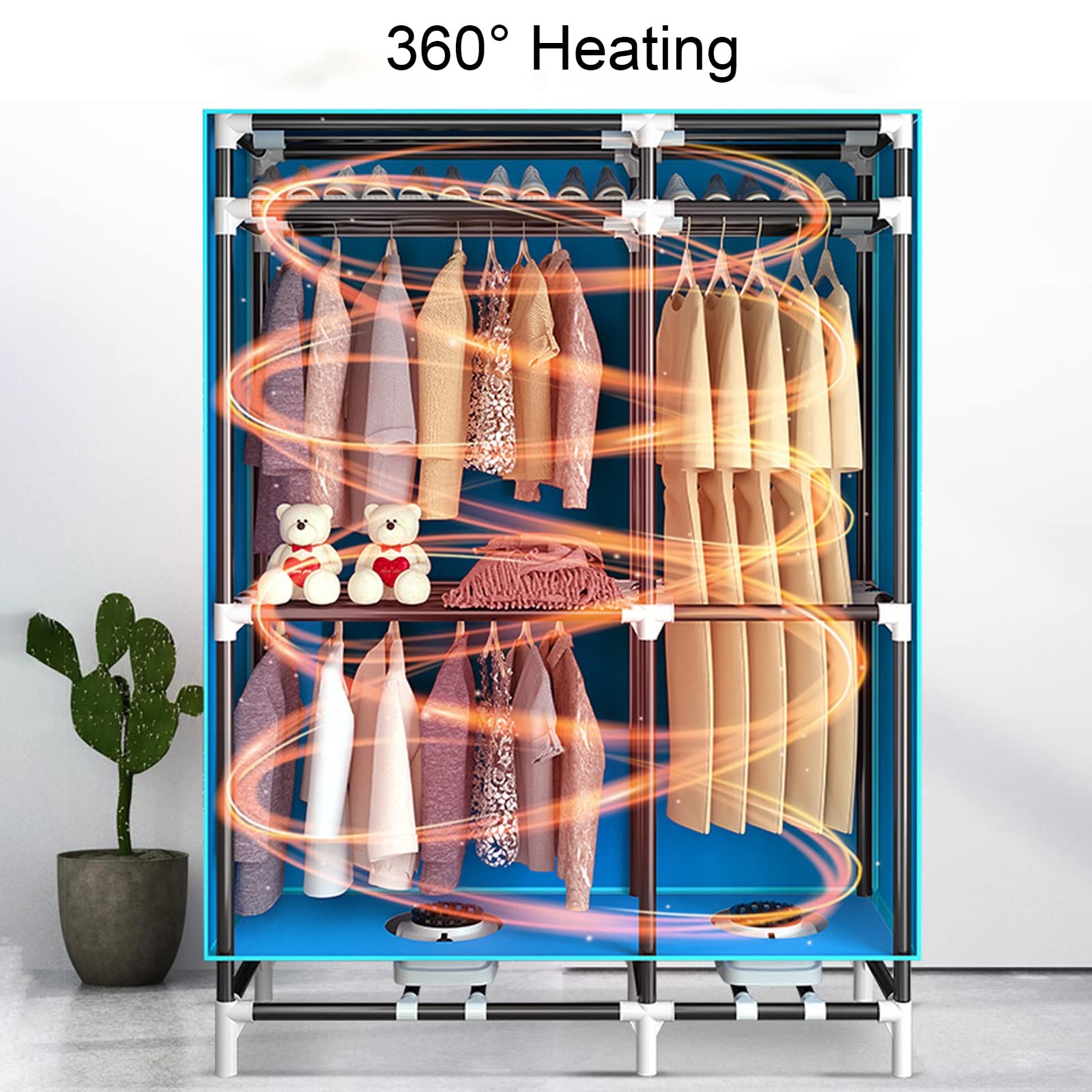 2300W/2400W Asciugatrice Elettrica Domestica Grande capacità 50kg Lavanderia Umida Interna Armadio per Asciugatura ad Aria Calda (Color : 2300W-Single Host-A)