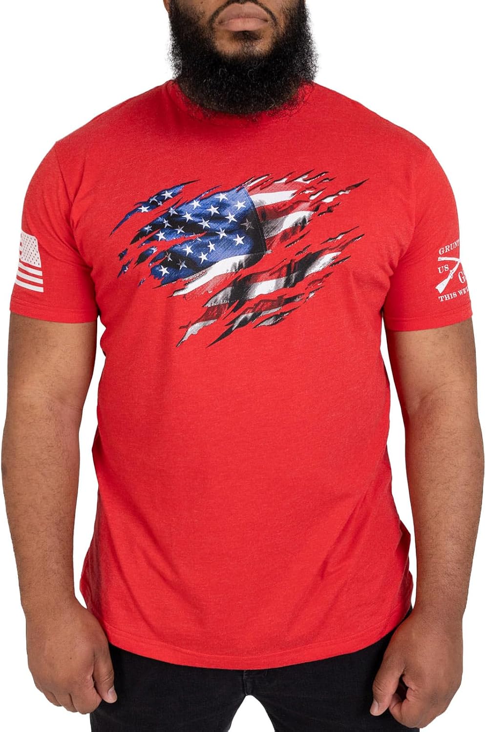 Grunt Style Still Standing - USA, American Flag Graphic Tee, Patriotic Inspired - Men's Short Sleeve T-Shirt