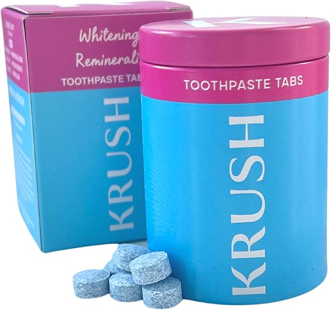 KRUSH Toothpaste Tablets with Fluoride Daily Whitening with