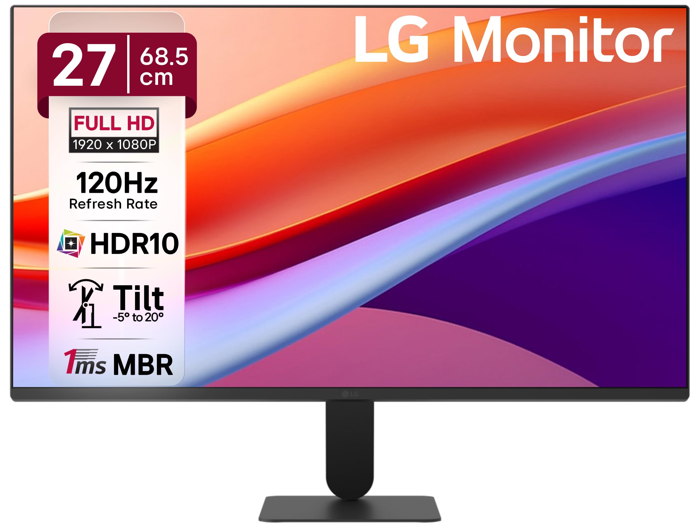 LG 27U411A-B 27-inch Full HD (1920 x 1080) IPS Computer Monitor, 120Hz, HDR10, Reader Mode, Flicker Safe, HDMI, Slim Stand Base, Black-image-22