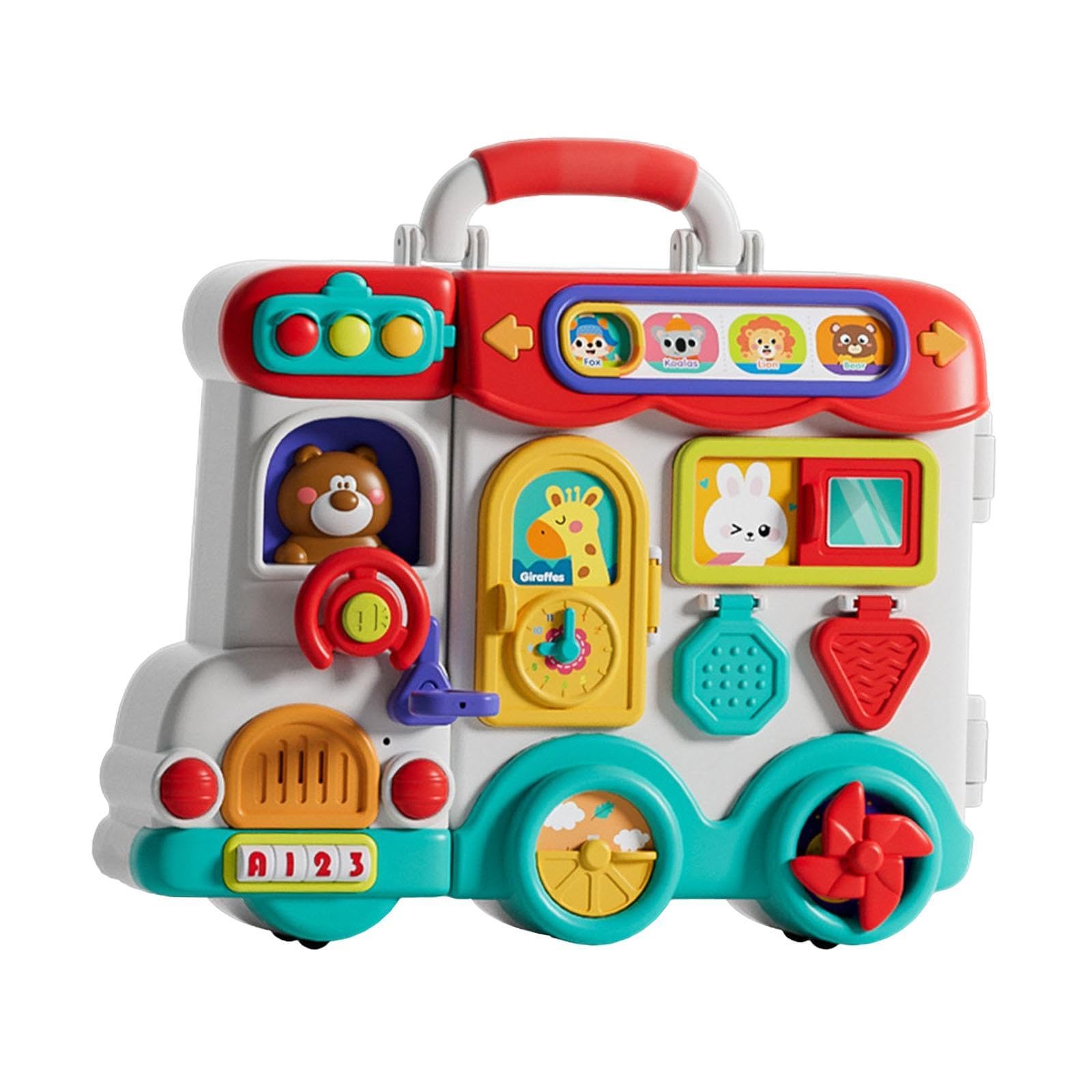 Tablero de Actividades con 54 Formas Diferentes. Juguete de Viaje para Niños Y Niñas de 3 años en Adelante. Regalo Ideal para Las Fiestas.