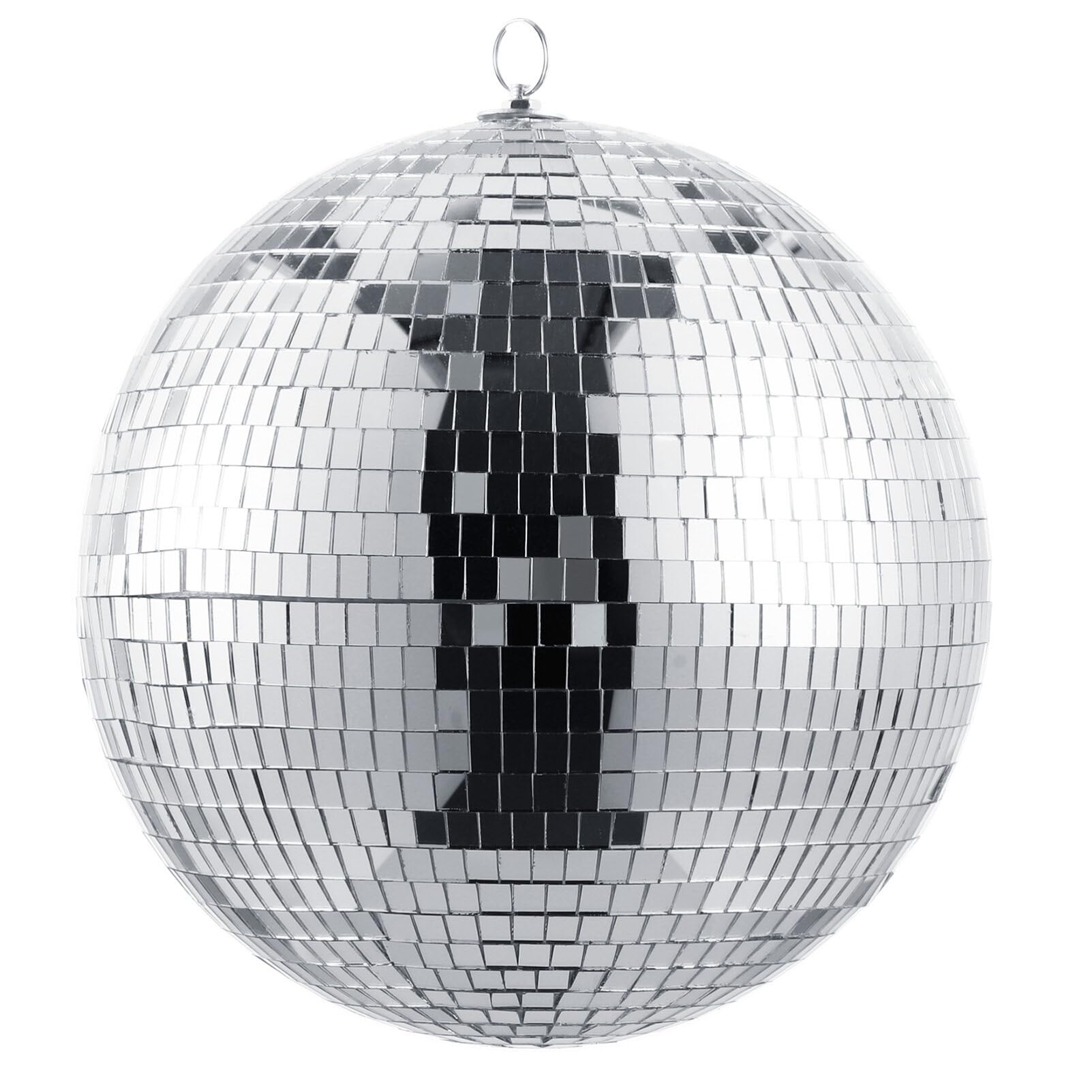 Hemobllo 30cm Disco Ball Mirror Reflective Glass Ball Decor Hanging Wall Pendant for Party