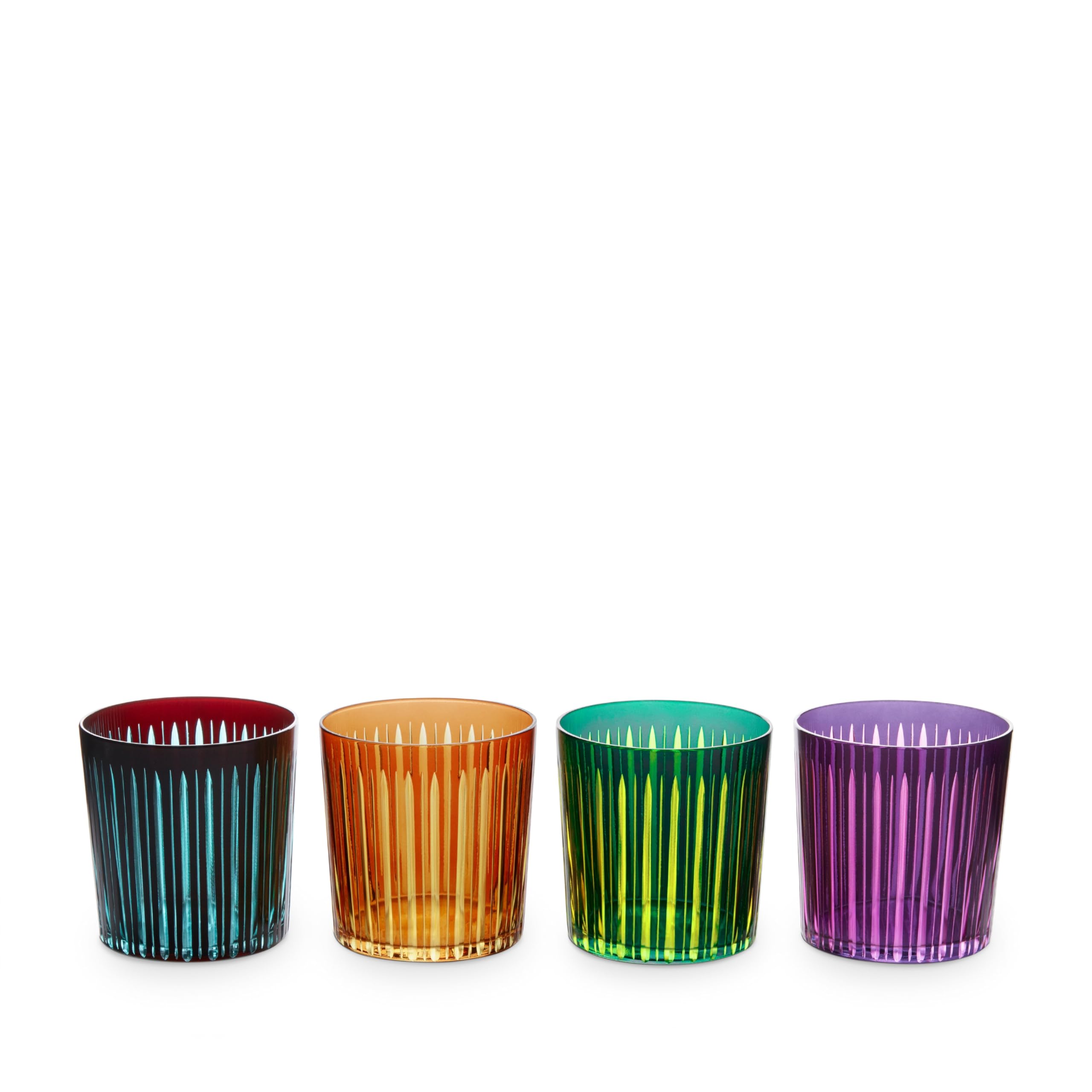 Amazon.com | L-Objet Prism Double Old Fashioned Glasses - Assorted