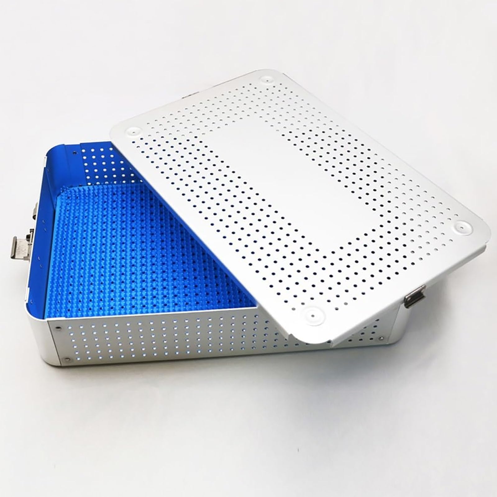 Instrumento Quirúrgico Médico Instrumentos Caja De Desinfección De Aleación De Aluminio Caja De Esterilización De Instrumentos Alta Temperatura Y Alta Presión 42.5x28.5x9cm