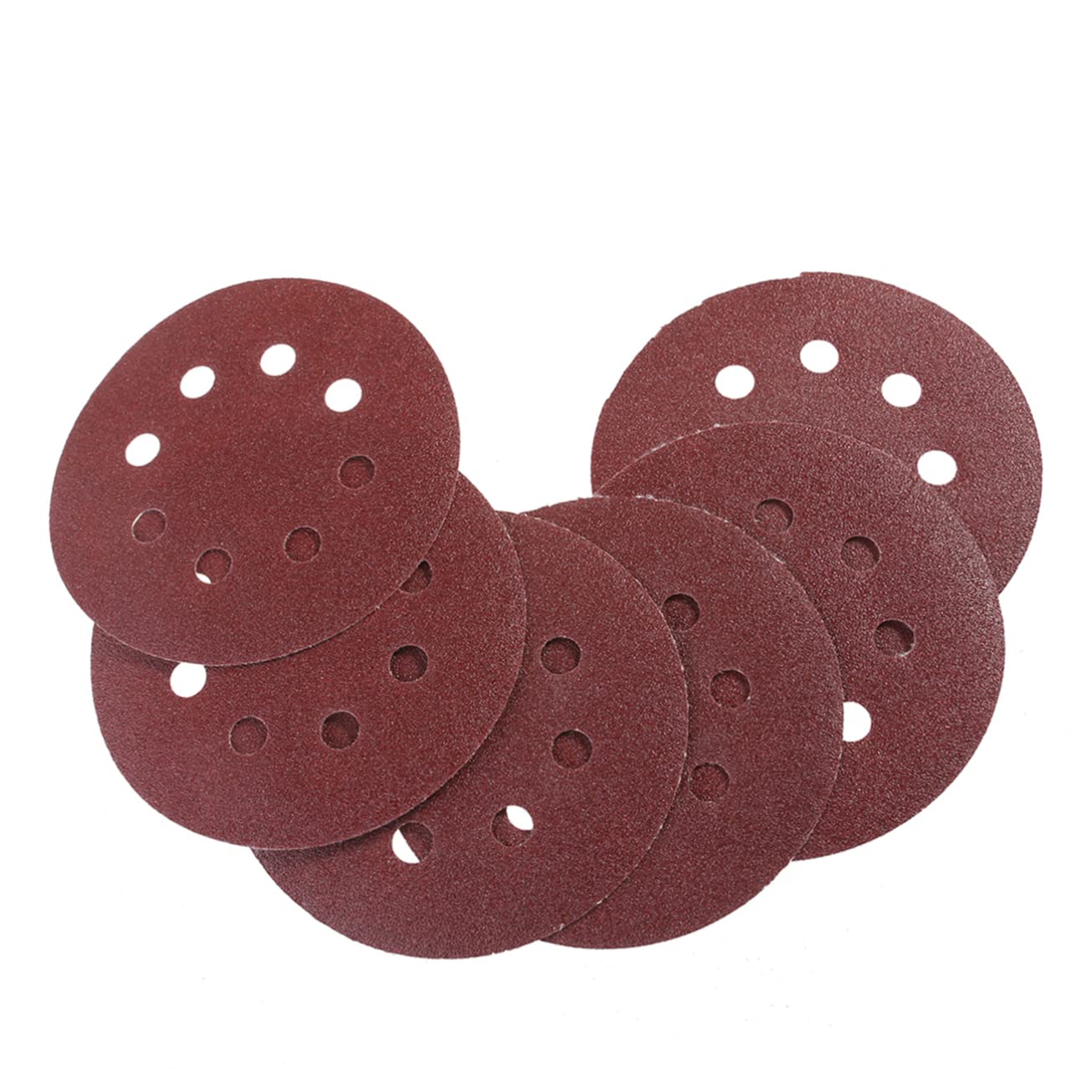 50pcs Hook and Sanding Discs Grit Circular Pads for Sanding Compatible More for Woodworking and Finishing