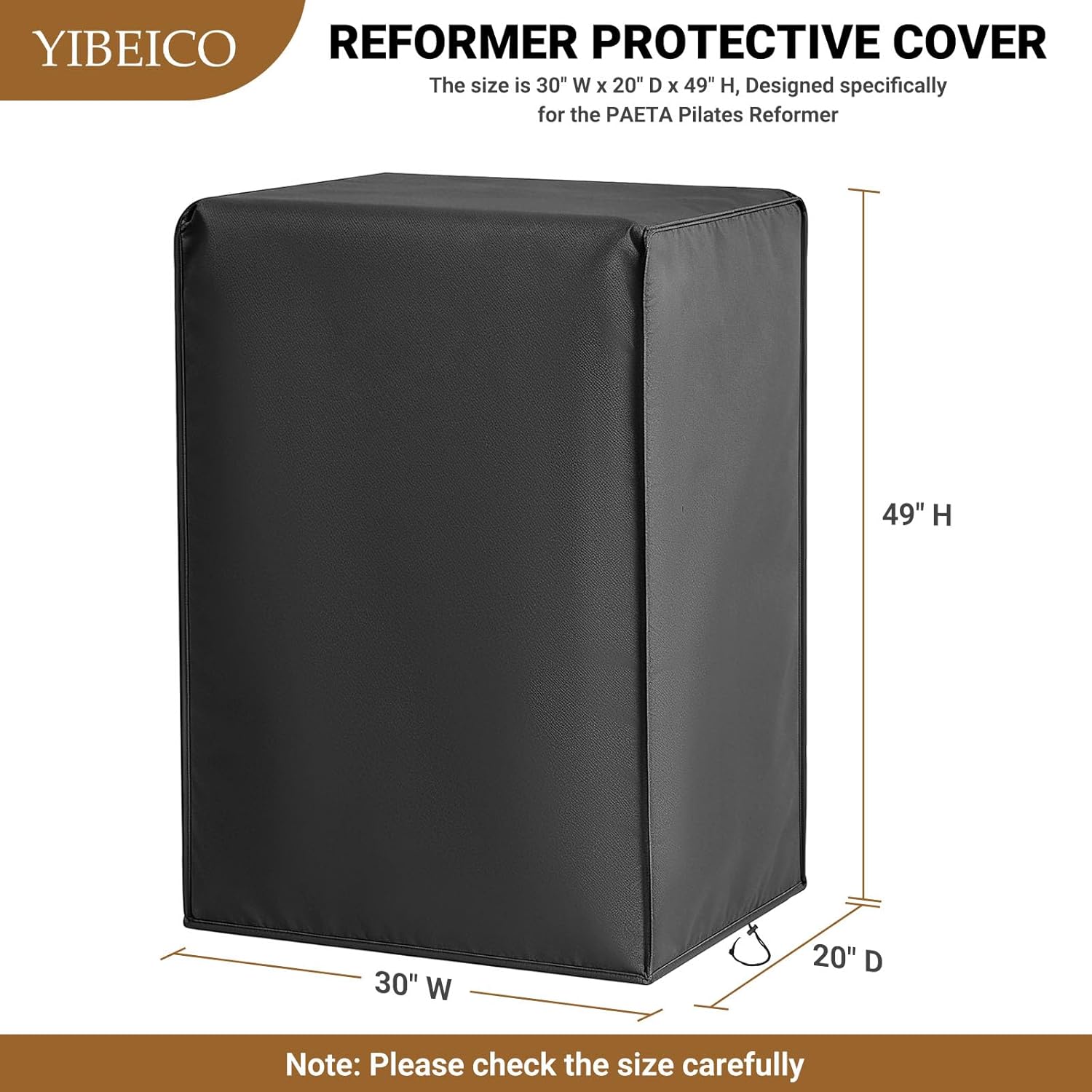 Protective Cover for PAETA Pilates Reformer, Waterproof Oxford Pilates Cover for Reformer Machine, Dustproof Protective Cover with Storage Bag, 30“ x 20” x 49" (Folded Style)