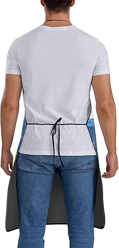 Miniatura 3 de Delantales personalizados para mujeres y hombres con bolsillos, diseña tu propio texto, foto, logotipo, delantal, jardinería, cocina