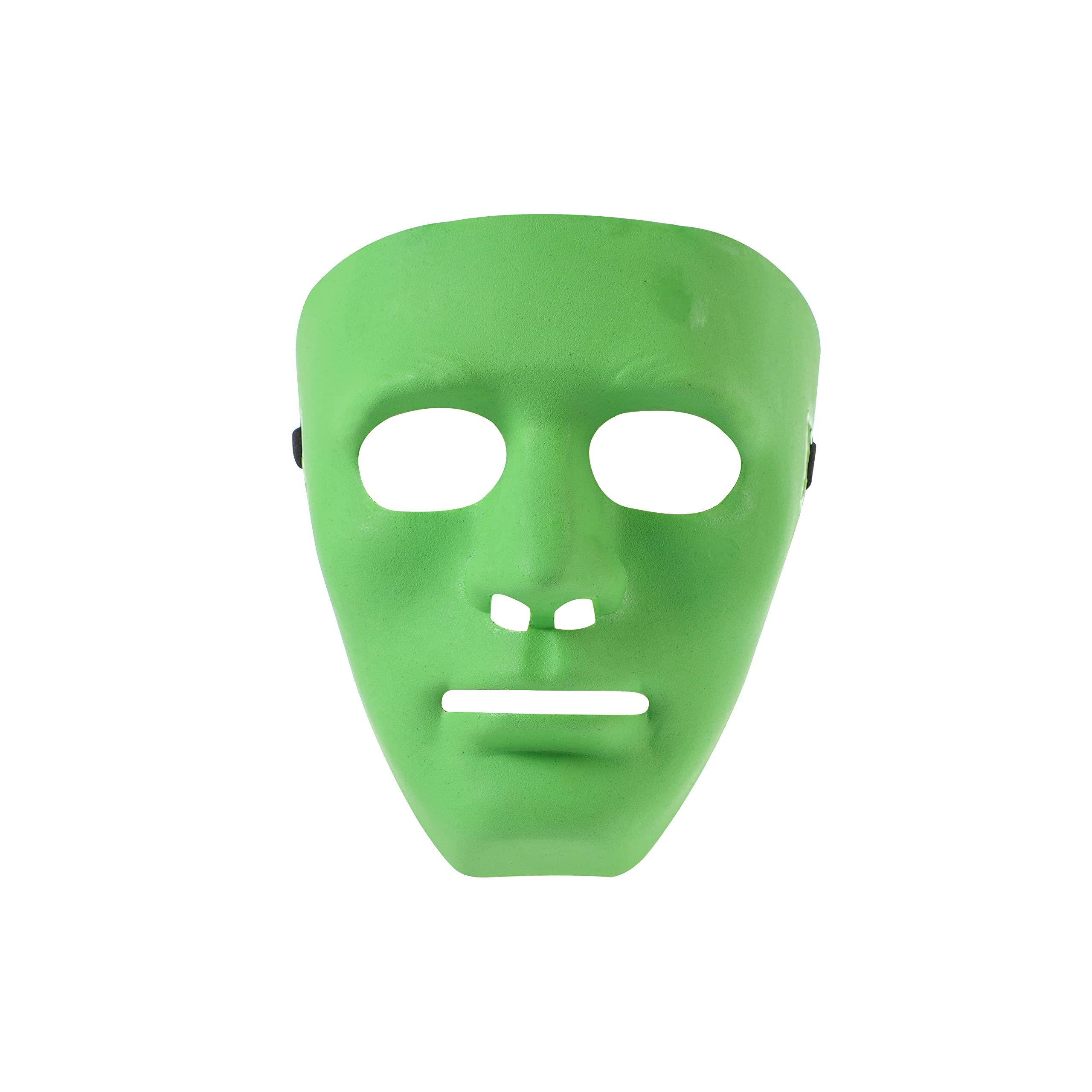 1 x Halloween Mask Plain Green Costume Adult Outfit Scary Spooky Horror Party Face Fancy Dress Cosplay For Men Women