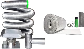 Rockford Chimney Supply Stainless Steel Flexible Chimney Liner Tee Kit, 6 Inch x 20 Feet with Blanket Insulation Kit
