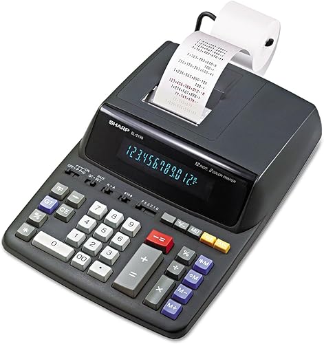 Sharp EL2196BL EL2196BL Calculadora de impresión bicolor Negro/Rojo Impresión 3.7 líneas/seg