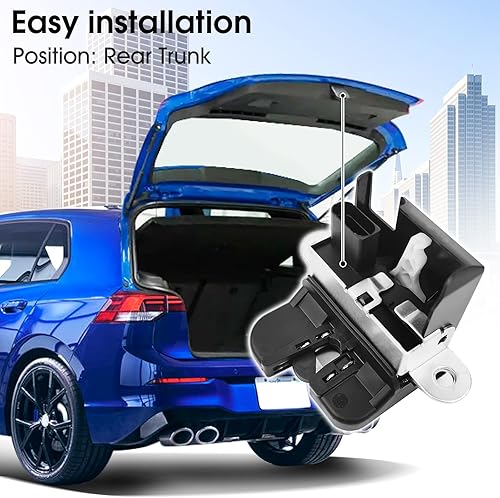 Miniatura 4 de Tapa trasera del maletero del maletero con cierre de bloqueo para VW Volkswagen Golf GTI MK6 2009 2010 2011 2012 2013 5K0827505A US Warehouse