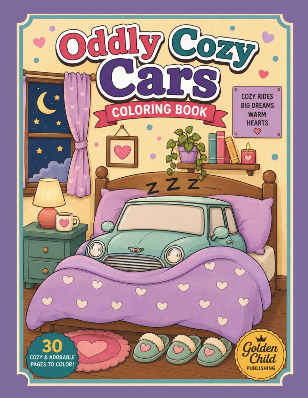 Oddly Cozy Cars: A Bold and Easy Coloring Book Featuring Cozy Cars, Whimsical Romance Scenes, and Charming Automotive Adventures for Relaxation and Fun