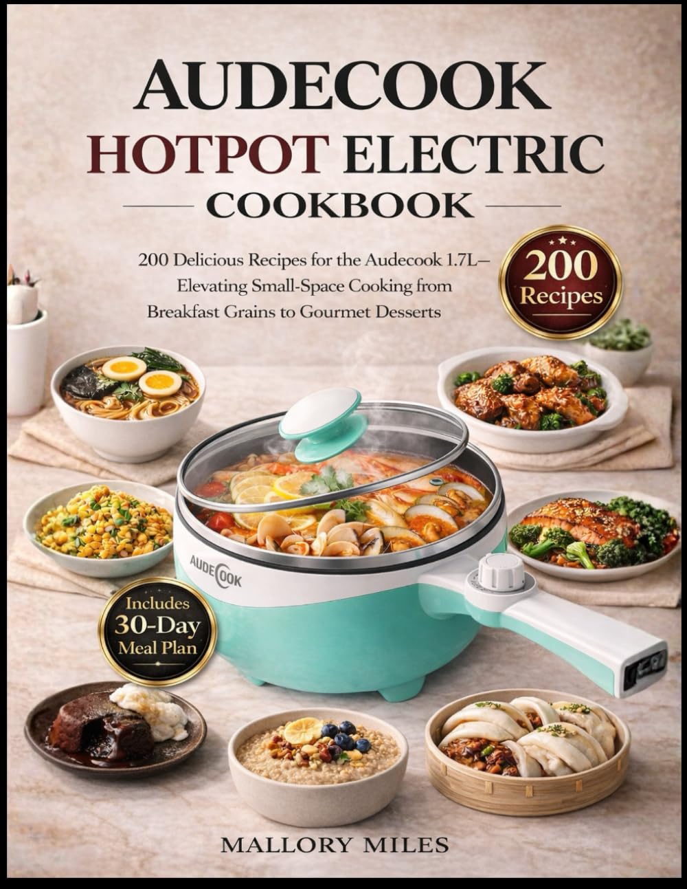 Audecook Hotpot Electric Cookbook: 200 Delicious Recipes for the Audecook 1.7L—Elevating Small-Space Cooking from Breakfast Grains to Gourmet Desserts