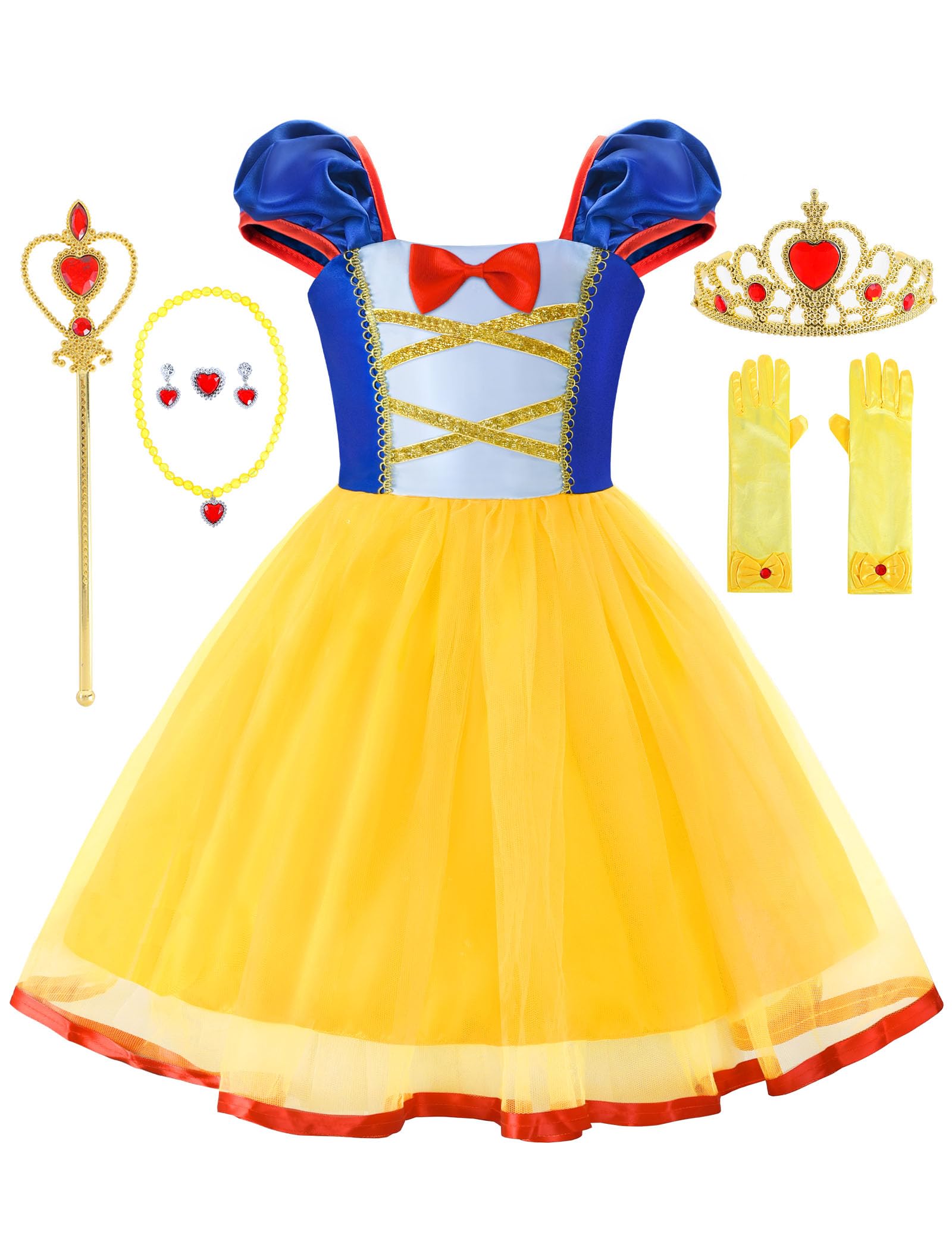knemmy Princess Dresses for Girls Costumes Halloween Cosplay Outfit Birthday Party Dress