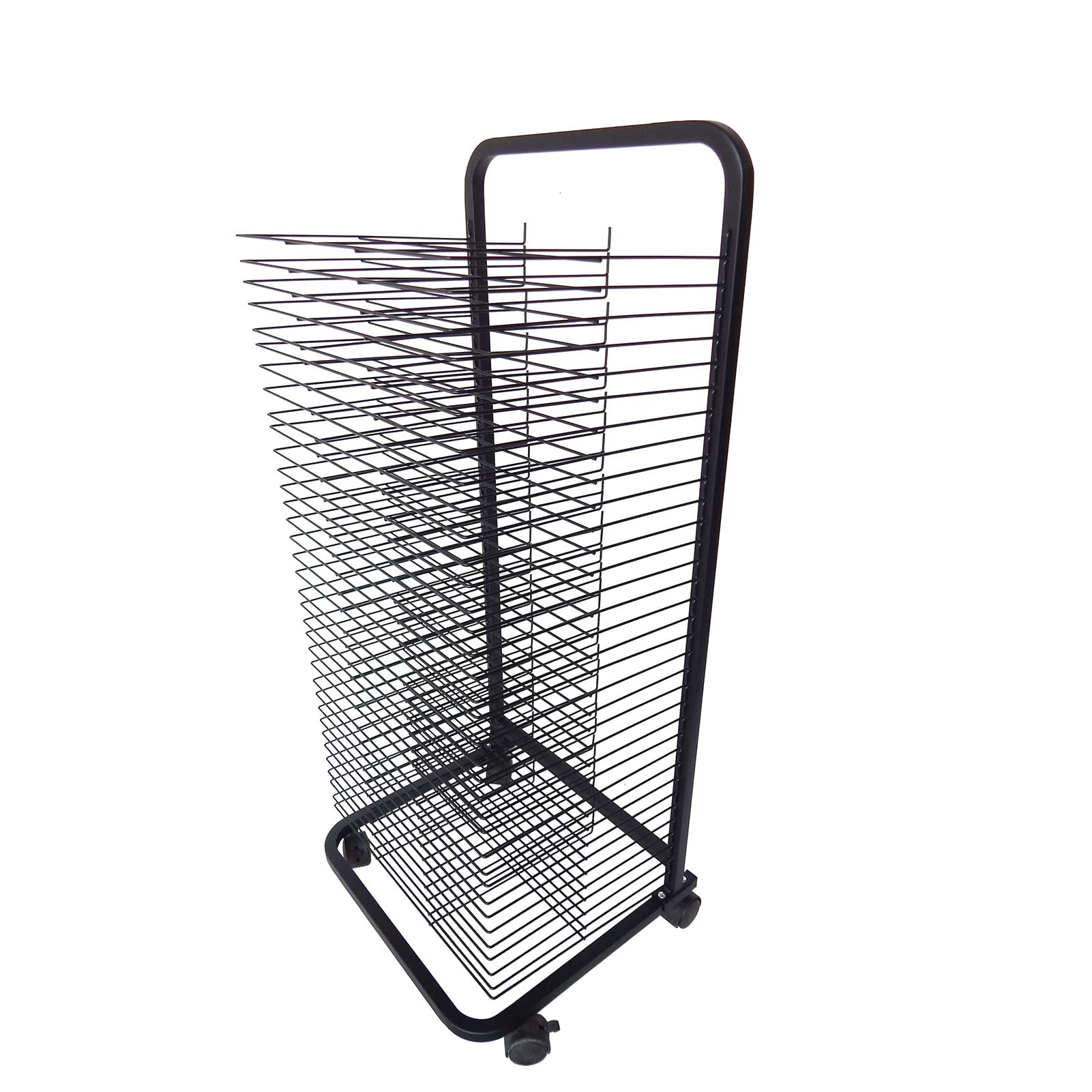 JYHHGDS Mobile Art Drying Rack for Classroom Painting Storage Shelves,Canvas Rack Art Storage,Painting Drying Rack with Locking Wheels Painting Crafts,Stack Rack-35-layer