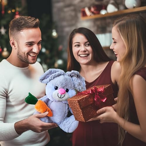 Miniatura 4 de GearsOut Juguete de peluche de conejo pedo, regalo de broma de cola de algodón con botón de sonda de pedos falso, regalo de broma de la suerte para