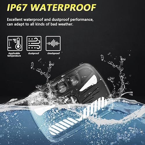 Miniatura 5 de Faros delanteros LED H6054 5x7 7x6 110W 500% más brillantes H6054 LED antirreflejos, señal de giro DRL, faros delanteros de haz sellado altosbajos