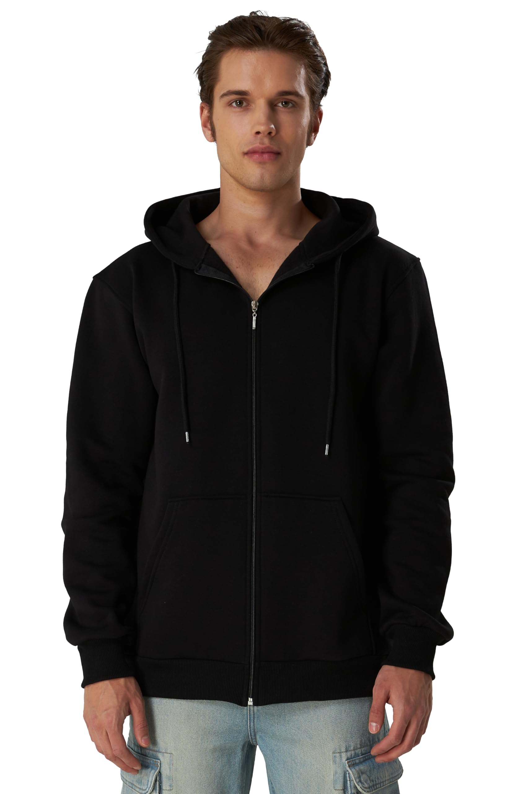 Smith & Solo Herren Kapuzenpullover – Kapuzenjacke reißverschluss, Sweatshirt Pullover Langarm – Slim – Fit – Training – Hoodie – Pulli – Hochwertige Baumwollmischung Männer