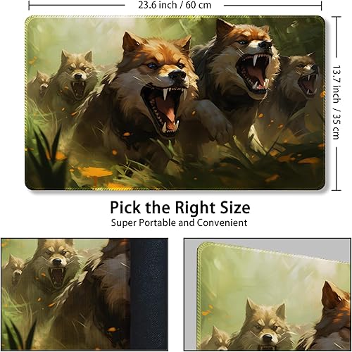 Miniatura 2 de Tapete de juego para MTG, con bolsas de almacenamiento gratis, tapete de juego de 24 x 14 pulgadas, TCG y tapete de juego de mesa para tarjetas,