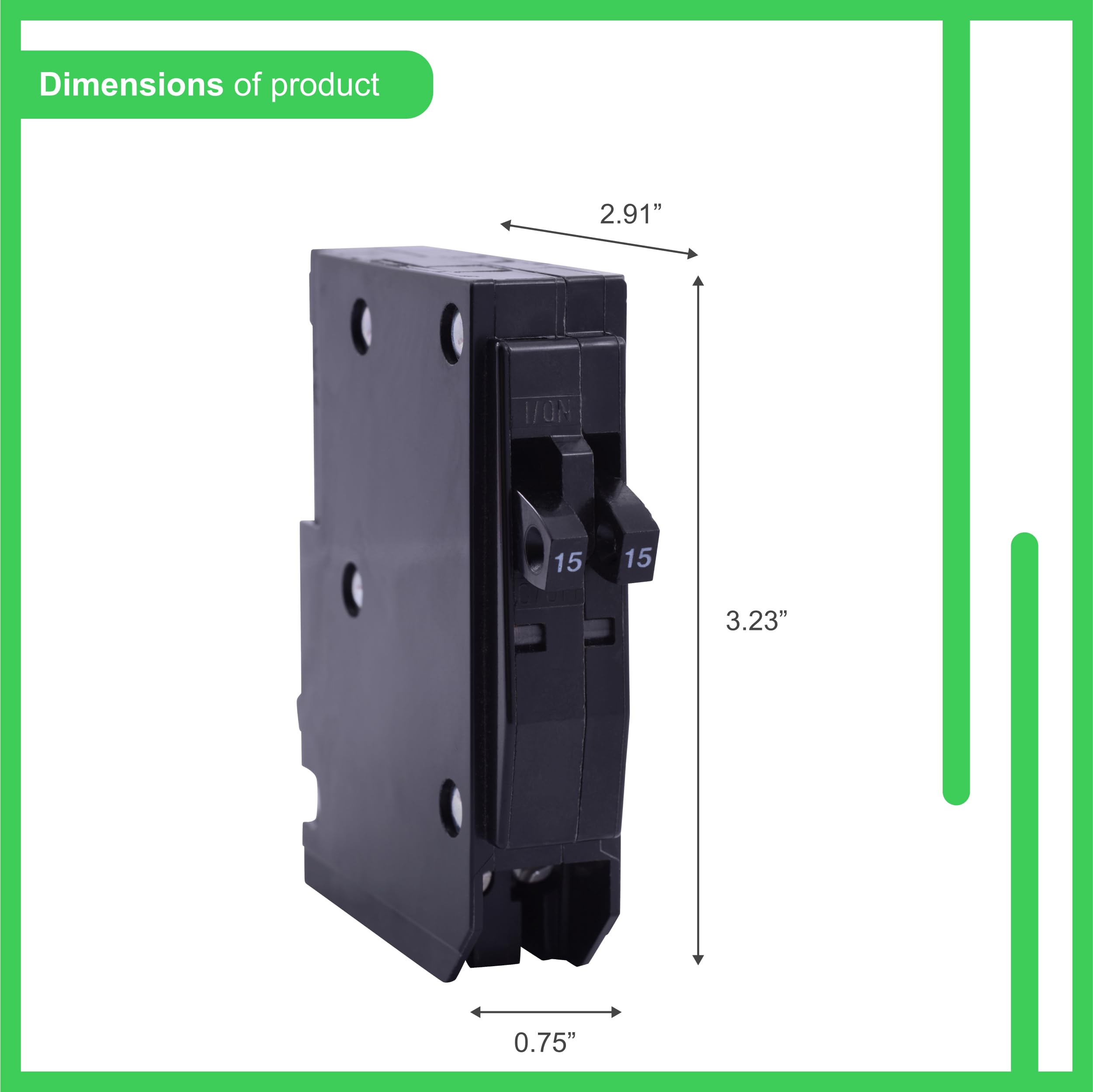 Square D by Schneider Electric QOT2020CP Tandem Mini Circuit
