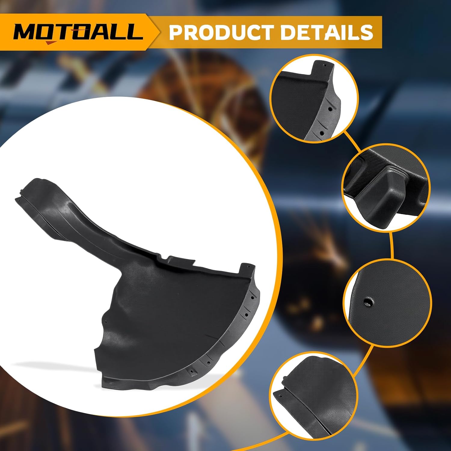 MOTOALL Fender Liner KI1249159 Front Passenger Side Fit for Kia Forte 2019-2021 Replaces# 86812M7000