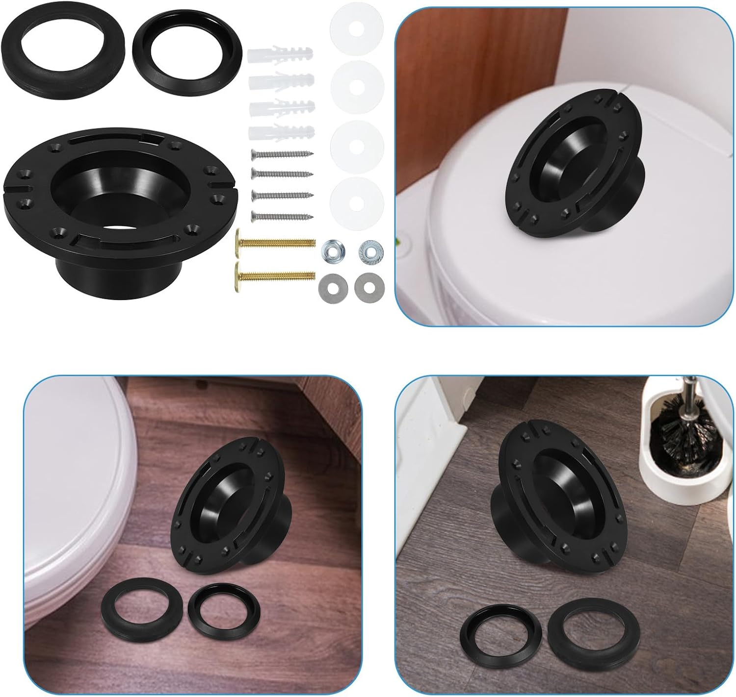 Garneck Rv Toilet Seal Kit Replacement Set Toilet Flush Ball Gasket Ring Compatible with 300 310 320 Models for Camping