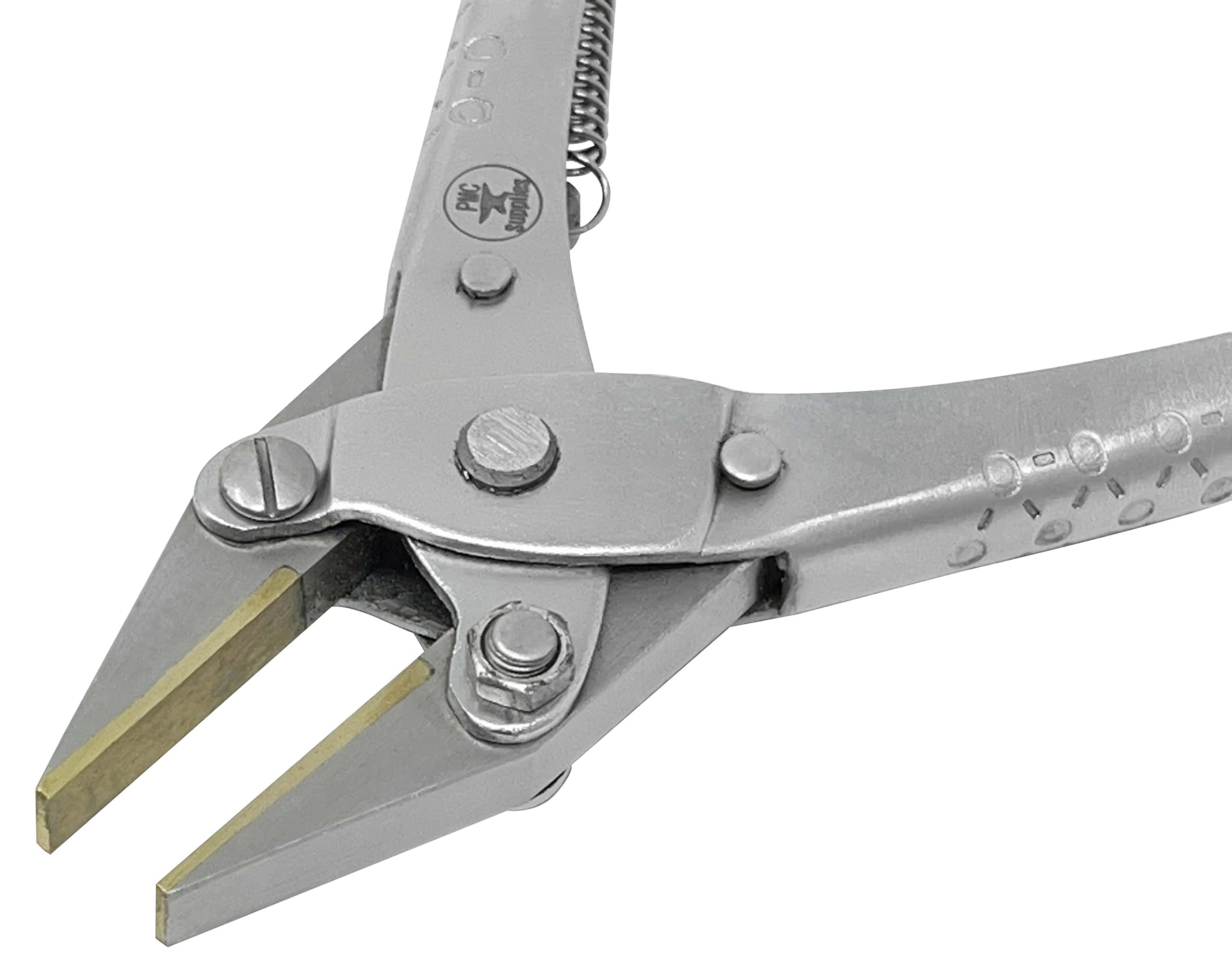 Parallel Action Plier w/Brass Lined Jaws Jewelry Making Non-Marring Bending Wire Forming Pliers