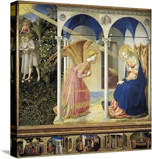 ART.COM Stretched Canvas Print The Annunciation by Fra Angelico, 16" x 16"