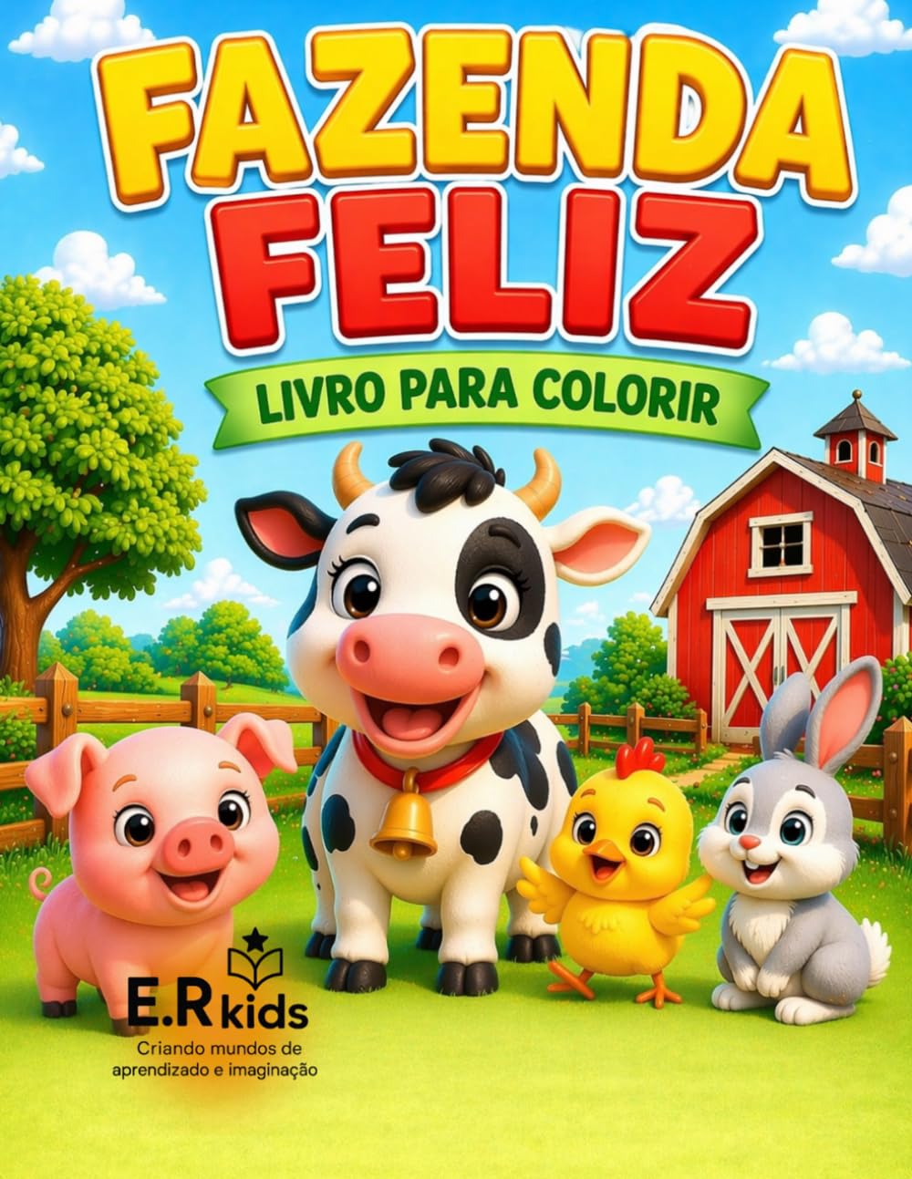 Fazenda Feliz: Livro para Colorir (Animais para Colorir | E.R kids)