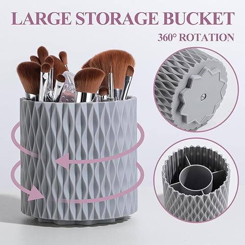 Miniatura 8 de BS-MALL Pinceles de maquillaje de bambú para base sintética de alta calidad, correctores de polvo, sombras de ojos, 18 piezas, juego de pinceles con